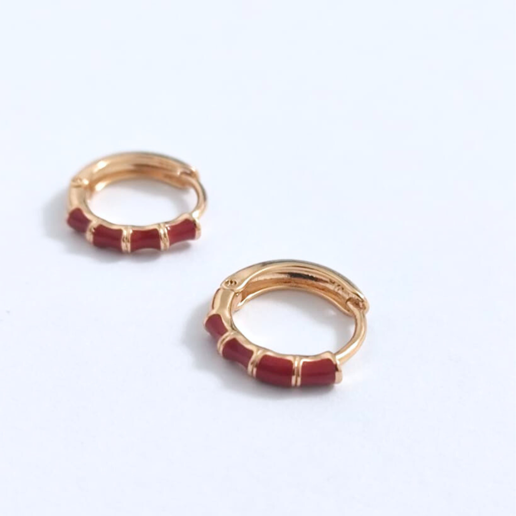 Arete cerrado con detalles de color