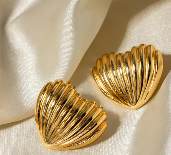 Aretes corazón de mar