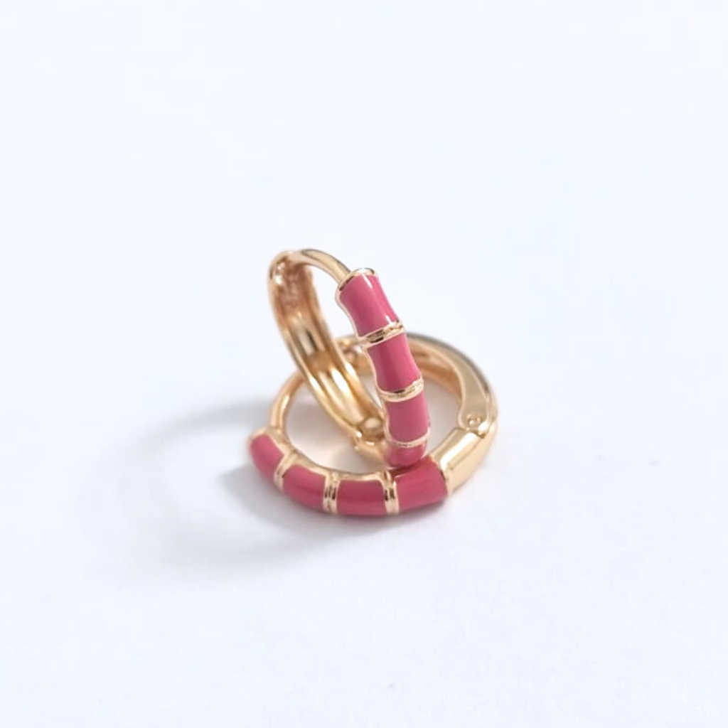 Arete cerrado con detalles de color