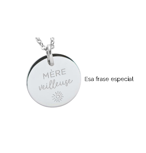 Collar de plata con dije redondo