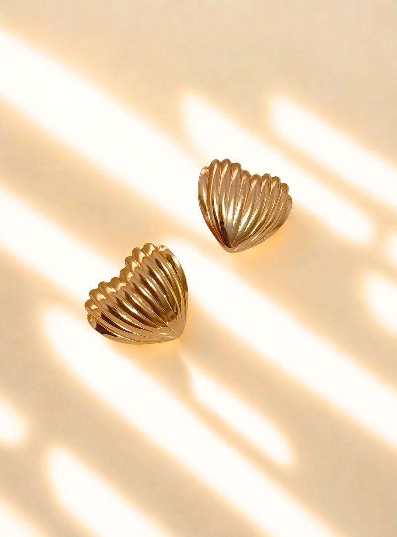 Aretes corazón de mar