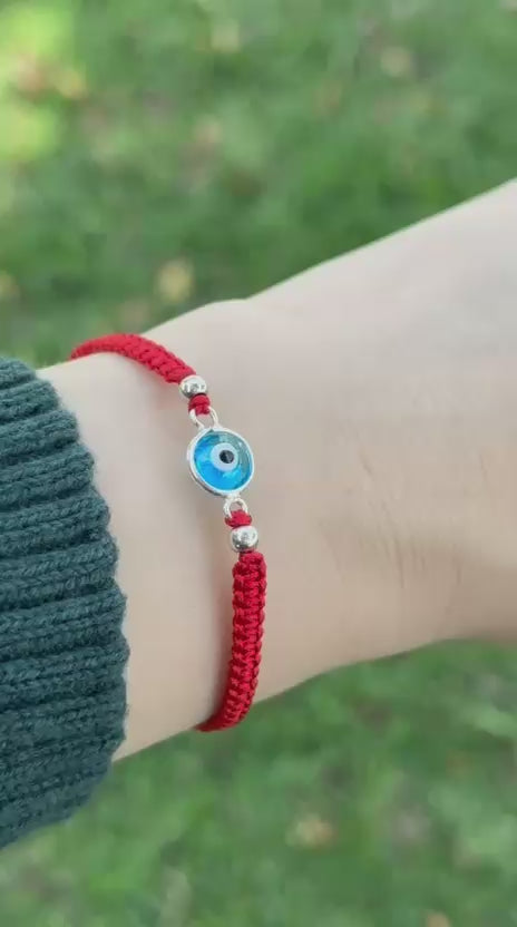 Pulsera tejida con oro turco celeste